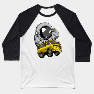 Astronaut Car Racer Baseball T-Shirt